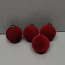 15 Pcs Red Velvet Christmas Ornaments Balls, 3.15 Inch Large Burgundy Velvet Ornaments for Christmas Tree, Flocked Hanging Decorations Ball Bulk for Xmas Holiday Party Wedding Home Decor