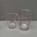 International Clear Measuring Cup Set – Two Piece Set 4 Cups/30 oz & 2 Cups/16 oz, Liquid and Dry Measuring Cups, Shutter-proof, European Made