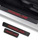 Fit for Ridgeline 2005-2024 Car Door Sill Protector for Honda Ridgeline Accessories, Carbon Fiber Leather Door Sill Sticker,Reflective Automotive Door Entry Guard,Decoration Door Sill Scuff Plate