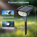 Solar Spot Lights Outdoor IP68 Waterproof, Ultra-Bright PerformanceSimple Modes for Easier Operation, Auto On/OffSolar Powered Landscape Lights for Garden, Yard, Pathway (Cool White, 4 Pack)