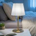 Cordless Table Lamp, Adjustable Height Battery Operated Desk Lamp with Remote, 5000mAh Rechargeable Light 16 RGB Colors for Bedroom, Living Room, Patio - White
