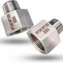 Reducer Adapter Fitting, 3/4" NPT Female x 1/2" NPT Male Reducing Pipe Connector 304 Stainless Steel Reducer Adapters Pipe Fittings (3/4" Female x 1/2" Male)