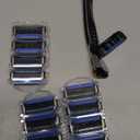 Amazon Basics 5-Blade MotionSphere Men's Razor with Dual Lubrication and Precision Trimmer, 17 Piece Set, 1 Handle & 16 Cartridges, Black