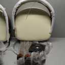 Bar Stools Set of 2, Swivel Bar Height Stools with Low Back, Wood Bar Chairs with Soft Cushion Seat, 25-Inch Seat Height (Beige, 25" Counter Height)wenjingqiUS-W1143P173432