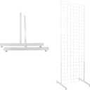 White Wire Grid Display Legs - Set of 2 (for Use with Any Existing 2W Grid Or Slat Grid Panels)