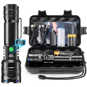 Rechargeable Flashlights 10000 High Lumens Single One Mode Super Bright, High Powered LED Flashlight USB C, High Beam 3280 ft Long Lasting Powerful Heavy Duty Strong Flash Light For Security Hiking