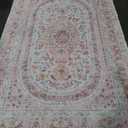 6x9 Area Rugs Washable,Pink Rug for Living Room Bedroom Kitchen,Large Boho Vintage Bohemian Distressed Farmhouse Carpet Non Slip,Blush Floral