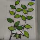 Plant Stained Glass,Green Plants Artificial Decor,Stained Glass Window Hanging,Faux Plant Suncatchers Decoration Plant Gift for Plant Lovers. (Flower Basket), Transparent, ZWT2008