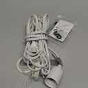 Jimosoon 20Ft Pendant Light Cord, Plug in Light Socket E26 E27 Hanging lamp Kit with On/Off Switch, Socket Rings, UL Approval Extension Lantern Cable, White