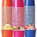 LITOPAK 120 Pack 16 oz Ice Cream Cups, Disposable Dessert Cups for Cold or Hot Food, Coloured Paper Dessert Bowls for Soups, Sundaes, and Ice Cream