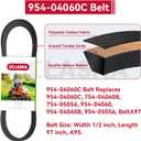 GELASKA 2 Pack Pre-Greased 918-0624b Spindle Assembly with 756-04129 Idler Pulley 954-04060C Belt Replaces 918-0624B, 618-0624, 618-0659, 918-0624A for MTD LT542G, LT 542H, LT942H Mis Tool