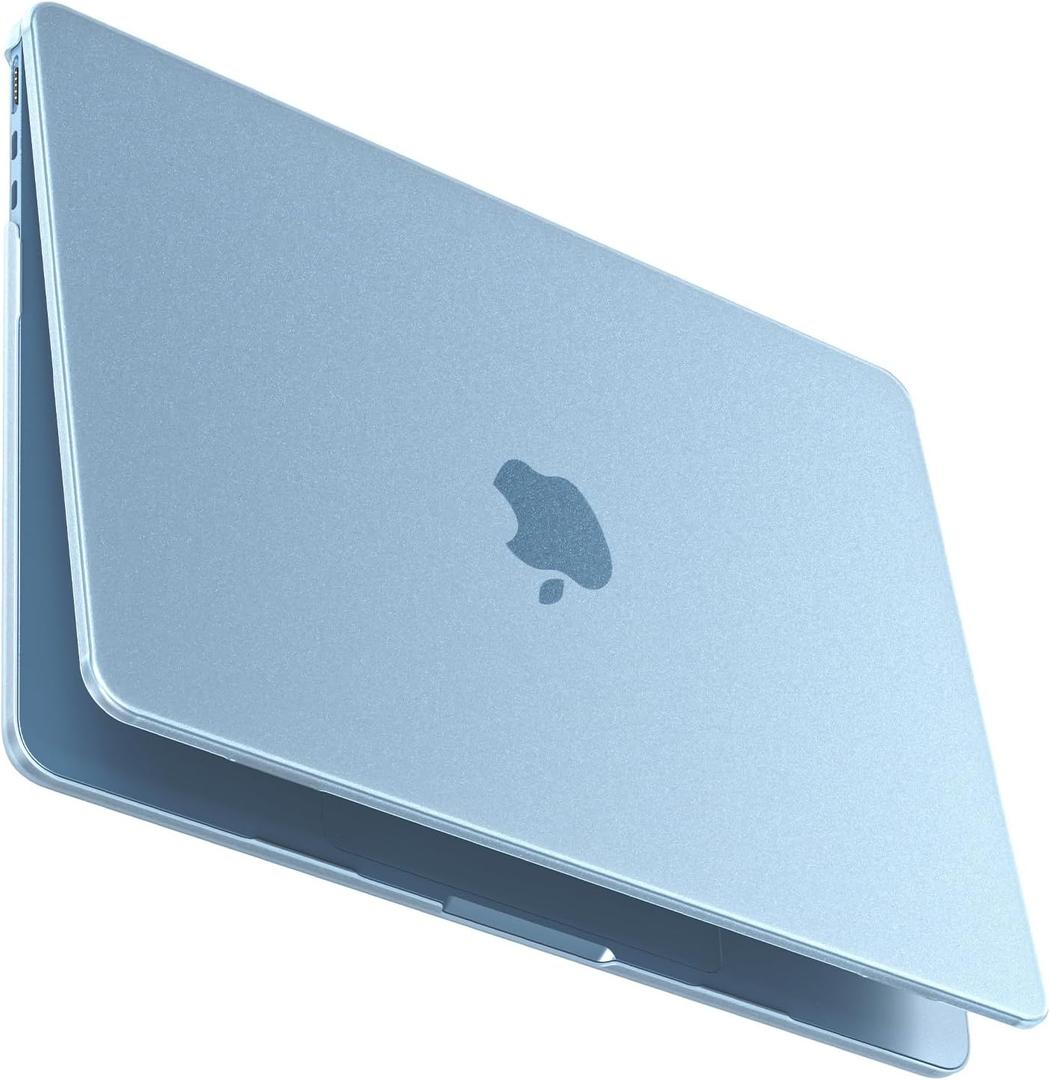 BlueSwan for MacBook Air 13 inch Case, M5 M4 M3 M2 2026-2022 A3449 A3240 A3113 A2681, 100% Match Official Color, Scratch Resistant, Easy to Snap on, Air 13.6 Hard Shell Protective Laptop Cover (Sky Blue Clear)