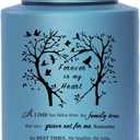 6 Inches Small Urn for Human Ashes Stainless Purple Mini Cremation Urn Small Keepsake Urn Memorial Ashes Container-Blue
