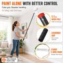 9 in Paint Roller Kit, 4 ft Adjustable Extension Pole, 3 Covers | 5-Wire Cage Frame,Steel Sections Handle,Fits Standard 9 In Covers, Low-Shed Microfiber, Ceilings, High Walls, Stairwells, 1.1 inches