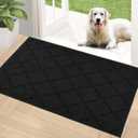 Timo Entryway Rug, Door Mats Indoor 32"x40" Absorbent Rubber Backing Non Slip Indoor Doormat, Machine Washable Resist Dirt Low Profile Front Door Mat, Front Door Rugs for Muddy Wet Shoes, Black (3'4" x 2'8" (Rectangular), Snowflake Black)