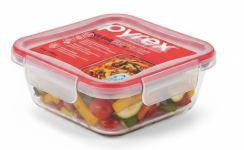 Glass Food Container Pyrex Size 6.5 x 6.5 x 2.5 "