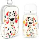 Energymax Hand Sanitizer Spray Case, Compatible with Touchland Hand Sanitizer Mist Spray, Portable Mini Pouch, Fashion Accessory Keychain with Snap Hook 1FL. OZ., Spotted Dog, 2 Pack