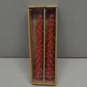 Creative Co-Op Unscented Tree Shaped Taper Candles, Holly Berry Red (10")