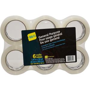 Le Page Seal It All Purpose Tape, 1.88 Inch x 109.4 Yards, 6 Pack (56351)., Clear