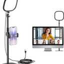 InnoGear Zoom Lighting for Computer, 50 Light Modes Video Conference Lighting with Phone Holder Cell Phone Selfie Lights Desk Webcam Ring Light with Stand for Camera Video Recording Podcast Streaming
