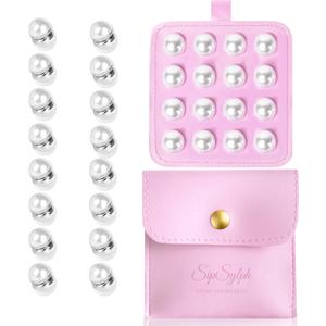 16 Pairs Pearl Veils Weights, Strong Magnetic Bridal Veil Weights, Double-Sided Veil Weights Invisible, Wedding Accessories for Brides with Gift Box