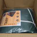 Winpull Tarp 20x25FT, 16 Mil Heavy Duty Waterproof Tarp, Large Multipurpose Cover with Brass Grommets and Reinforced Edges, UV Resistant Thick Poly Tarps for Pool Car Tent Green