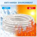 THHN Wire 3 Gauge 50 FT, 3 AWG Stranded OFC Copper Electrical Building Wire with Nylon Jacket PVC Insulation, Rated 600V for Residential, Industrial, CNC, Ground (3 Gauge, White)