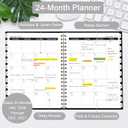 2 x Ymumuda 2026 Monthly Planner - 2 Year Monthly Planner, JAN.2026 to DEC.2027, 8.5" x 11", Large Calendar with Spiral Bound, 24 Coated Tabs,24 Months Perfect for School & Office Schedule, Golden Leaves