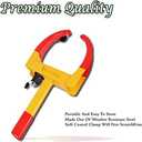 Zento Deals Security Tire Clamp - Heavy Duty Anti- Theft Vehicle Wheel Lock for Car Trailer