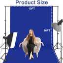 GFCC Royal Blue Backdrop Background - 10ftx10ft Blue Photo Backdrop for Photoshoot Photography Background Screen Video Recording Curtain