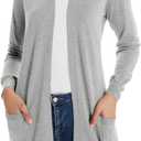 GRACE KARIN Women Lightweight Cardigan Sweaters with Pocket Long Sleeve Shrugs (XX-Large)