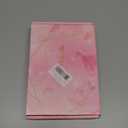 Pink Wig - Long Pink Wavy Wigs for Women Middle Part Pastel Pink 26 inch Natural Curly Synthetic Wig Heat Resistant Fiber Wigs for Daily Party Use