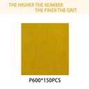 Gold Sanding Discs Set, 5-Inch 8-Hole Sandpaper (600 Grit 150pcs)