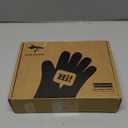 MAD SHARK Silicone Oven Mitts Heat Resistant 450 Degrees,Waterproof & Non-Slip Oven Gloves with Fingers,Cotton Lined Silicone Oven Gloves Kitchen Mitts for Baking Cooking Barbecue,Women,Oven (GREY1)