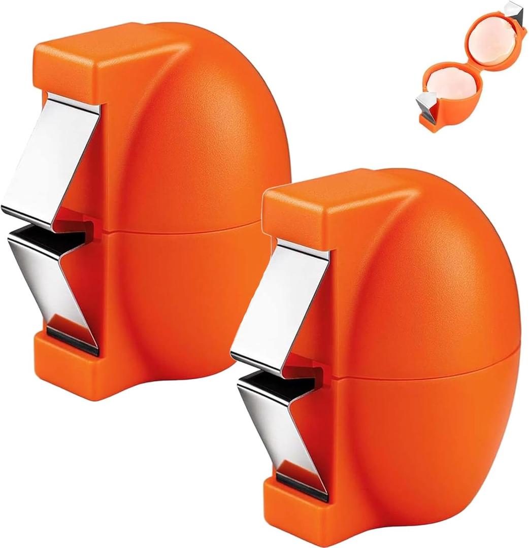 3 x 2026 New Egg Shell Opener, 2Pcs Stainless Steel Egg Cracker Tool, Multifunctional Egg Shell Opener for Raw & Hard-Boiled Eggs, Handheld Kitchen Gadget for Easy Peeling & Separating