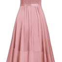 Miusol Women's Retro Lace Contrast Chiffon Ruffle Evening Maxi Dress (XXL)