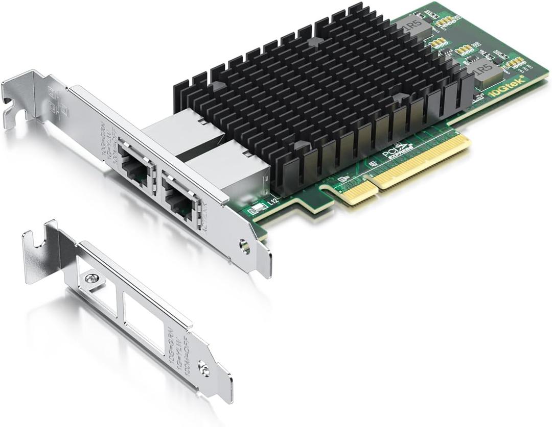 10Gtek 10Gb Dual RJ45 Port Network Card with X540 Controller, PCIe Ethernet LAN Adapter for Windows/Linux/ESX Servers, Compare to Intel X540-T2 (X1)