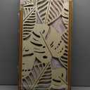 IARTTOP Large Tropical Leaf Wooden Art Decor 3 Pcs Abstract Leaves Wall Art Living Room Decor, Minimalist Palm Leaves Plant Wall Sculptures for Bedroom Home Decoration 15.9" X 32" (16*32 Inch, original wooden colour)