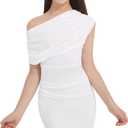 EXARUS Girls Bodycon Dress Tween Short Spaghetti Strap/Cowl Neck/One Shoulder Graduation Formal Dance Mini Tight Dresses