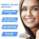 Tooth Repair Kit, Moldable Tooth Filling Repair Kit Beads with 3 Dental Tool, Moldable False Teeth Beads The Missing and Broken Replacements, DIY Natural Filling Fake Teeth,Smile Confidently Again