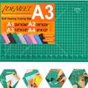 Self Healing Cutting Mat, Density-upgraded 18inch x 12inch Sewing Mat for Crafts, 5-Ply Rotary Cutting Board Double-sided for Cutting Quilting Modeling Projects, Green