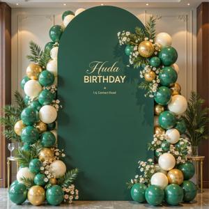 6ft Hunter Green Arch Backdrop Cover Spandex Wedding Arch Cover for Birthday Party Bridal Shower Balloon Arch Stand Cover Baby Shower Photo Arch Covers Stretchy Backdrop Background Decorations