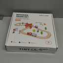 Tiny Land Wooden Train Set for Toddler - 39 Pcs- with Wooden Tracks Compatible with Major Brands - Expandable, Changeable-Train Toy for 3 4 5 Years Old Girls & Boys