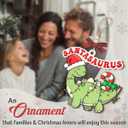 9 x Cute Dinosaur Ornaments 2025, Funny Animal Gifts for Men and Women, Wooden Ornaments for Christmas Decorations, Dinosaur Gifts for Adults, Boys, Girls, Teens, Friends, Family