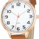TWOPTION Women's Dainty Analog Leather Dress Watch for Small Wrists, Ladies Waterproof Watches for Women