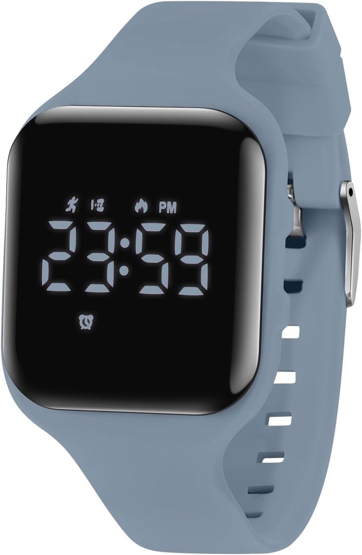 Kids Watch Digital Watch for 5-12 Years Old Boys Girls, Kids Fitness Tracker Watch with Alarm Clock, Stopwatch, Step Counter Sports Watch, No App Waterproof Watch for Kids Teens Gifts (020-Graphite)
