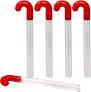 Prestige Import Group - Empty Clear Plastic Holiday Candy Cane Tubes with Red Topper 14 pieces