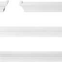 MELANNCO Floating Wall Shelves Set of 4, White Wood Display Shelves for Wall, Includes 6, 12, 20 and 24 Inch Sizes with Raised Edges and Mounting Hardware for Room Decor, Home Decor