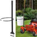 Saillong Zero Turn Mower Bucket Holder, Compatible with Zero Turn Riding Lawn Mower, 5 Gallon Detachable Steel Trash Bucket Handle for Outdoor Garden Trash Yard Cleaning Grabber Tool