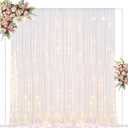 Fomcet 10FT x 10FT Backdrop Stand Heavy Duty with Base, White Portable Adjustable Pipe and Drape Backdrop Stand Kit, Square Metal Arch Party Frame for Wedding Birthday Parties Banquet Decorations